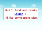 鲁科版（五四制）小学英语三下 1.3I'd like some apple juice. 课件