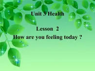 鲁科版（五四制）小学英语五下 3.2 How are you feeling today？ 课件