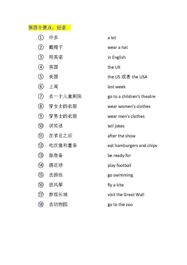 外研社五年级下英语(三年级起点)Module9 Unit1(知识点+课堂练习)第3页