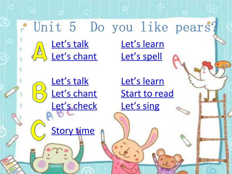 【人教pep版】小学三年级下册英语：Unit 5教学课件（含mp3素材）01