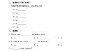 小学英语Unit 3 My birthday同步练习题