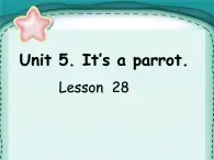 人教精通版小学英语三下 Unit5 It's a parrot.(Lesson28) 课件