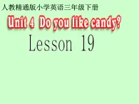 人教精通版小学英语三下 Unit4 Do you like candy？(Lesson19) 课件