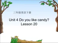 人教精通版小学英语三下 Unit4 Do you like candy？(Lesson20) 课件