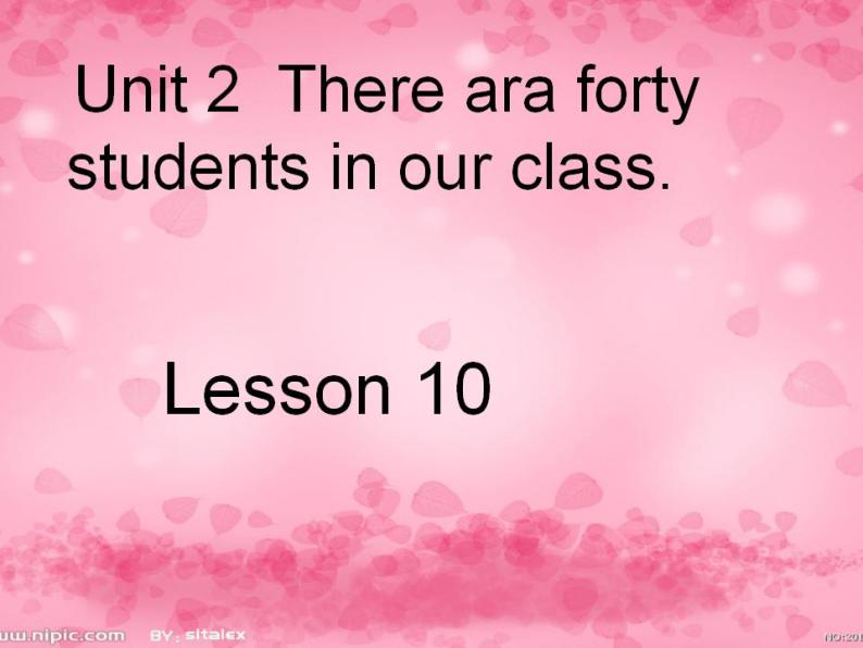 人教精通版小学英语四下 Unit2 There are forty students in our class.(Lesson10) 课件01