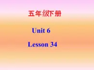 人教精通版小学英语五下 Unit6 We are watching the games.(Lesson34) 课件