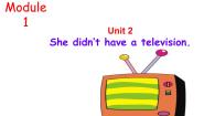 小学英语外研版 (三年级起点)五年级下册Module 1Unit 2 She didn't have a television.多媒体教学ppt课件