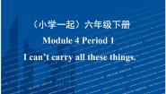 外研版 (一年级起点)六年级下册Module 4Unit 1 I can’t carry all these things.授课课件ppt