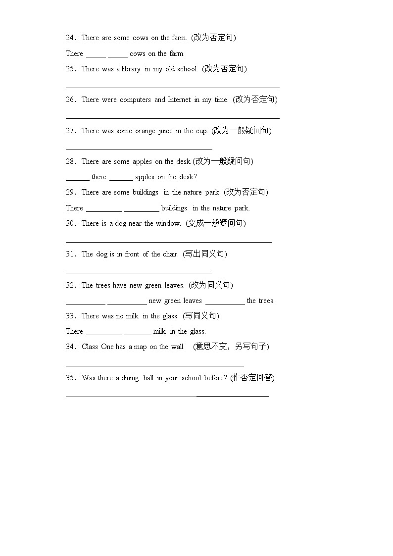 小升初英语专项复习-There be句型 练习及答案第3页