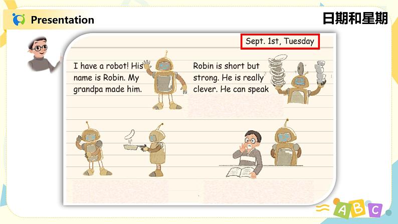 人教版PEP五上《Unit1 What 's he likePart B(Read and write)》课件第8页