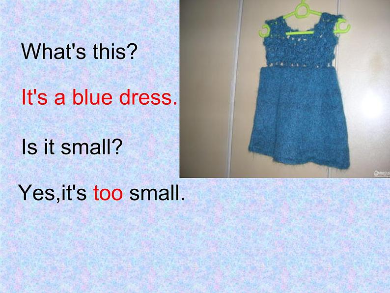 外研版(三起)小学英语五下 M5 U2 It's too big for you. 课件05