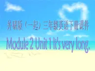 外研版(一起)小学英语三年级下册同步课件《Module 2Unit 1 It’s very long.》PPT课件