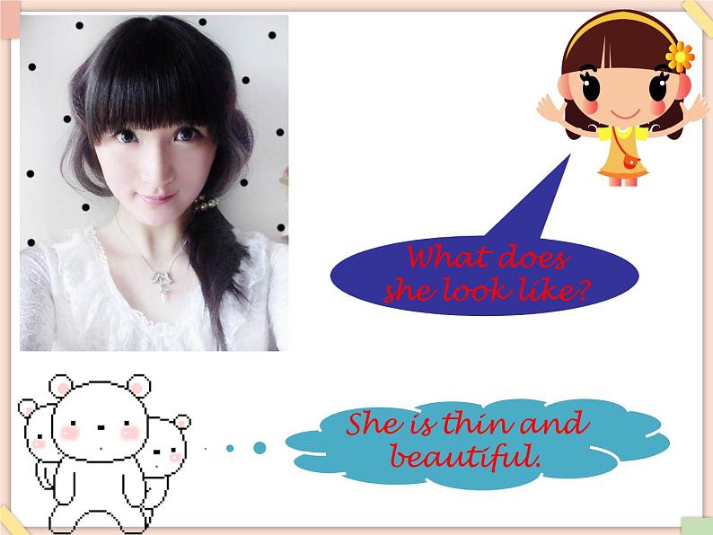 Unit 3 She has long hair 课件2第4页