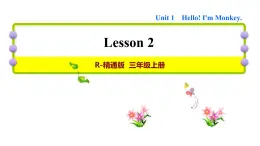 人教精通版三起三年级英语上册Unit1HelloI'mMonkeyLesson2习题课件