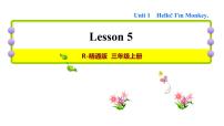 小学英语人教精通版三年级上册Lesson 5习题ppt课件
