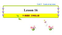 小学英语人教精通版三年级上册Lesson 16习题课件ppt