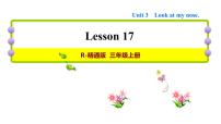 英语三年级上册Lesson 17习题ppt课件