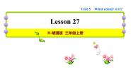 小学英语人教精通版三年级上册Lesson 27习题课件ppt
