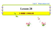 人教精通版三年级上册Lesson 28习题ppt课件