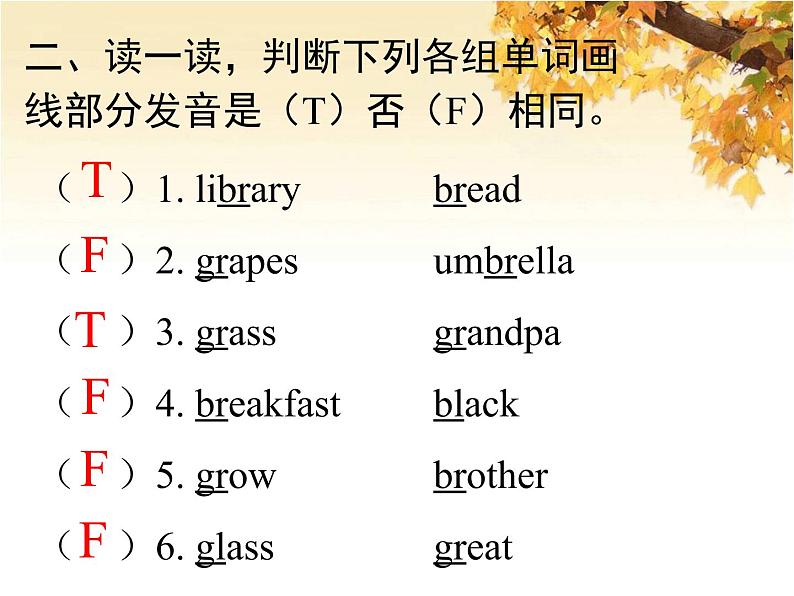 人教版(PEP)五年级英语下册Unit2 MyfavouriteseasonALet 'sspell习题课件第3页