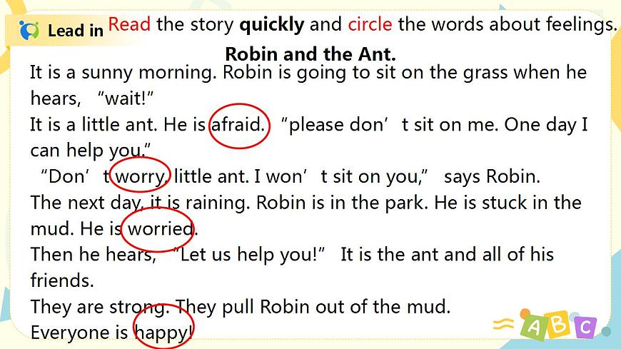 人教版PEP六上《Unit 6 How do you feel Part B(Read and write)》課件第8頁