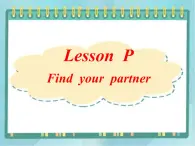 14三年级上册英语课件-Lesson P Find Your Partner 川教版（三起）