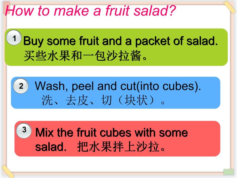 Unit 2 Let's make a fruit salad 课件PPT+素材05
