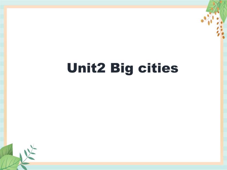 外研剑桥版六上英语Unit2_Big_cities教学课件01