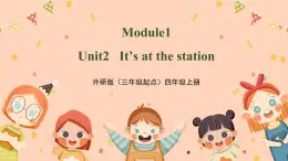 外研版四年级上册英语Module1 Unit2 It's at the station 课件