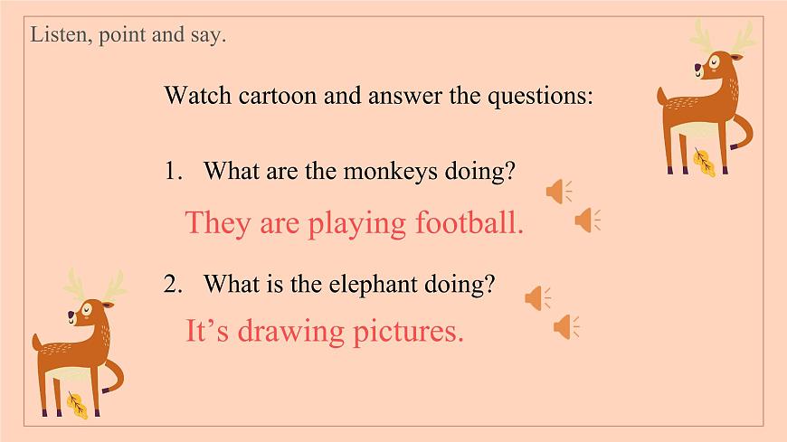 外研版四年級上冊英語Module3 Unit2 What 's the elephant doing？課件第8頁