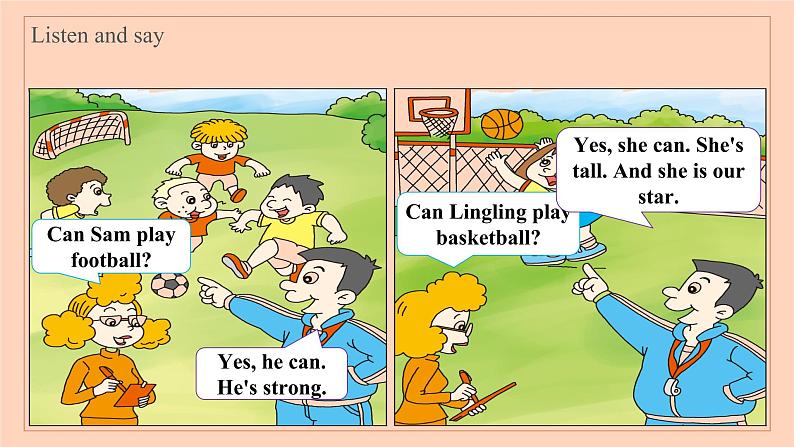 外研版四年级上册英语Module5 Unit2 Can Sam play football?课件第7页