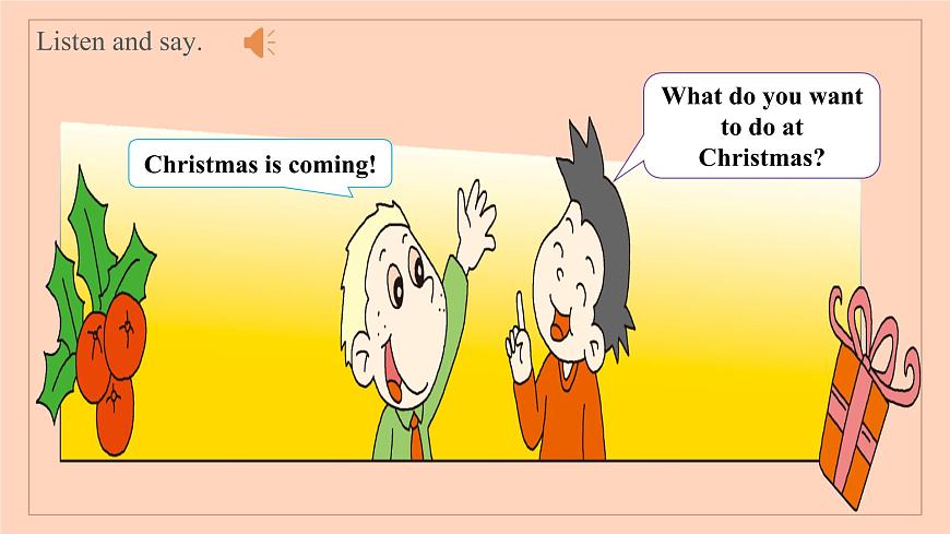 外研版四年級上冊英語Module10 Unit2 Merry christmas 課件第8頁