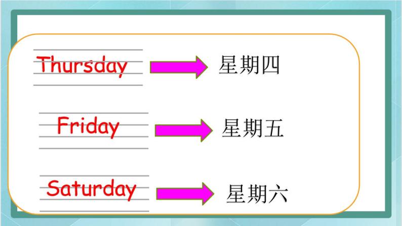 鲁科版五四制4上英语Unit 3 Days of the week Lesson 1 What day is today（课件）06