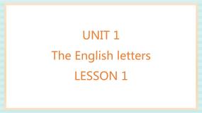 二年级上册Unit 1 The English letters教案配套ppt课件