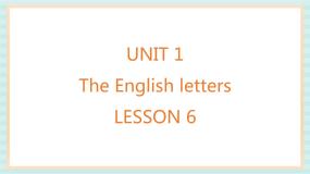 小学英语清华大学版二年级上册Unit 1 The English letters多媒体教学ppt课件