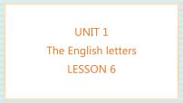 小学英语清华大学版二年级上册Unit 1 The English letters多媒体教学ppt课件