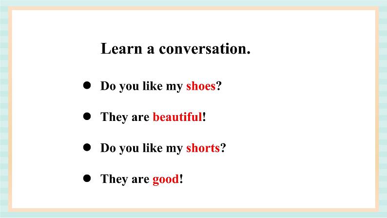 清华大学版小学英语 二年级上册Unit 2 Clothes Lesson 13 课件(10张PPT)04