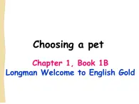 香港朗文版小学英语一年级下册语法课件第一单元 Choosing a pet