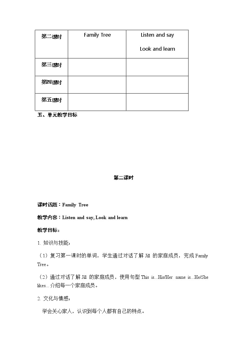 小学英语四年级第二模块第四单元第二课时第2页