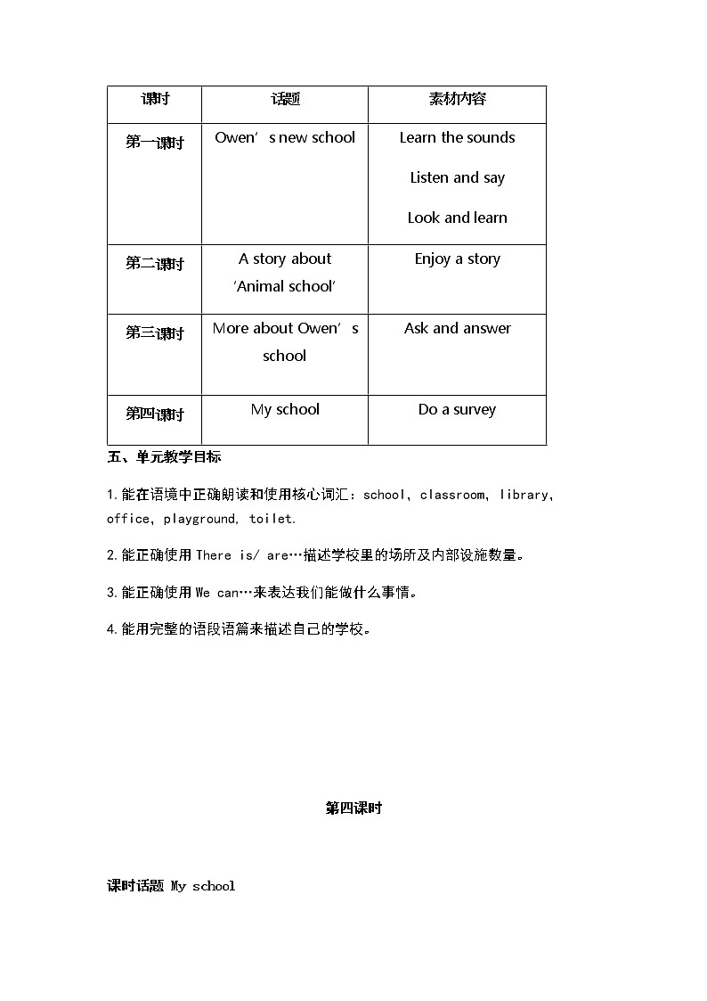 小學(xué)英語四年級(jí)第三模塊第七單元第四課時(shí)第2頁