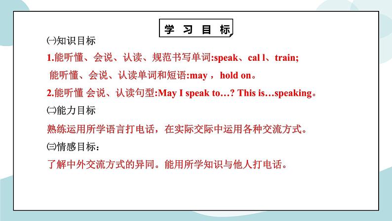 鲁科版五四制四上英语《Communicatons》Unit 7 Lesson 1 This is Jenny speaking.课件第2页