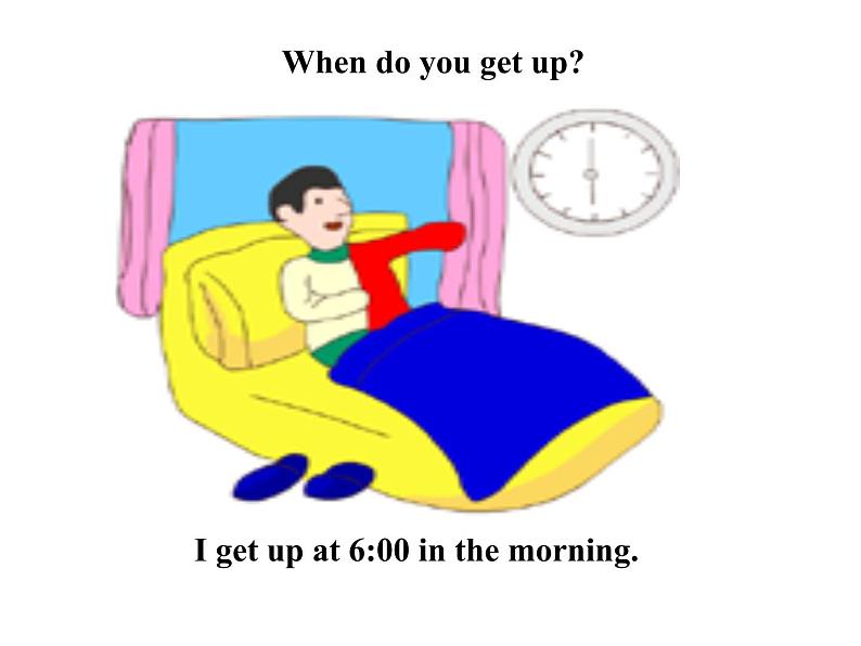 六年级上册英语课件-Unit1 I go to school at 8:00(Lesson3) |人教精通版 (共16张PPT)第2页
