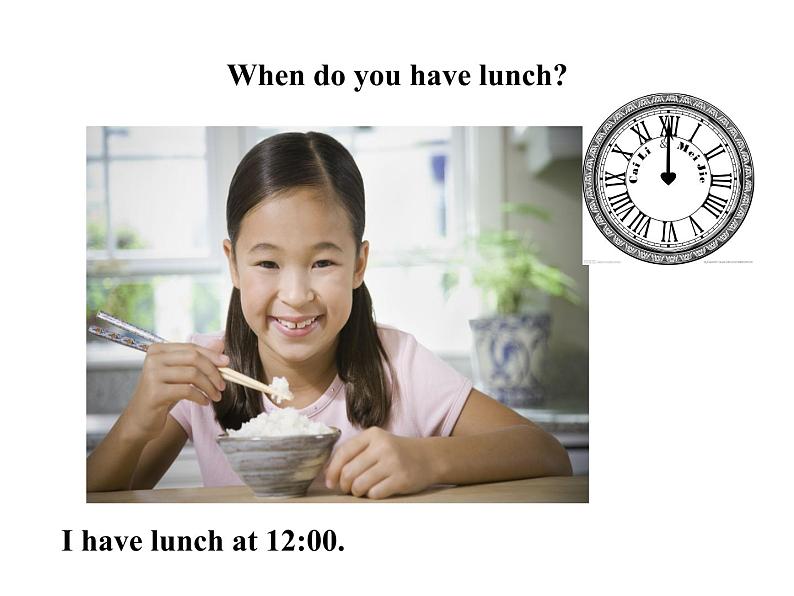 六年级上册英语课件-Unit1 I go to school at 8:00(Lesson3) |人教精通版 (共16张PPT)第4页