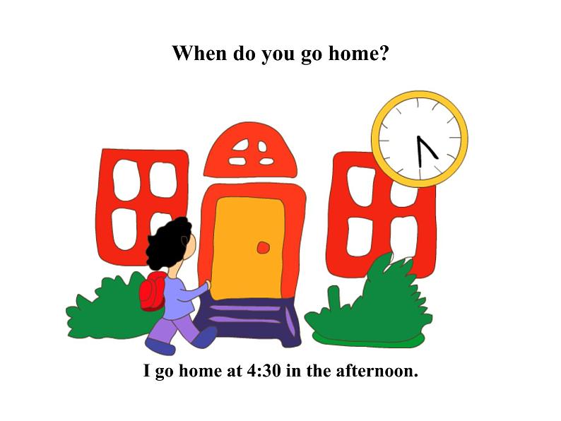 六年级上册英语课件-Unit1 I go to school at 8:00(Lesson3) |人教精通版 (共16张PPT)第5页