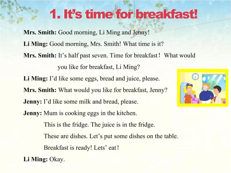 六年级英语上册课件Unit 1 Lesson 3 Making Breakfast冀教版（三起）(共24张PPT)03