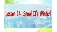 冀教版 (三年级起点)六年级上册Lesson 14 Snow! It's Winter!课文配套课件ppt