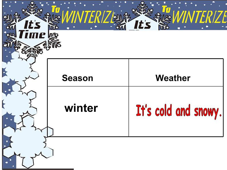 六年级英语上册课件-Unit 3 Lesson 14 Snow! It's Winter冀教版(共12张PPT)03