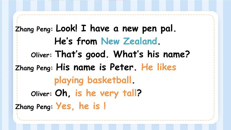 Unit 4 I have a pen pal(课件)人教PEP版英语六年级上册第6页