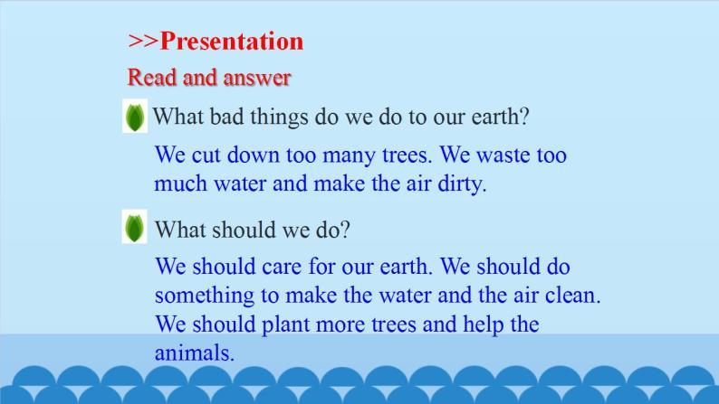 Unit 3 Care for the Earth  Period 3-4 陕旅版六年级上册英语课件03