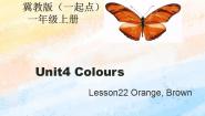 冀教版 (一年级起点)Unit 4 ColoursLesson 22 Orange Brown优秀课件ppt
